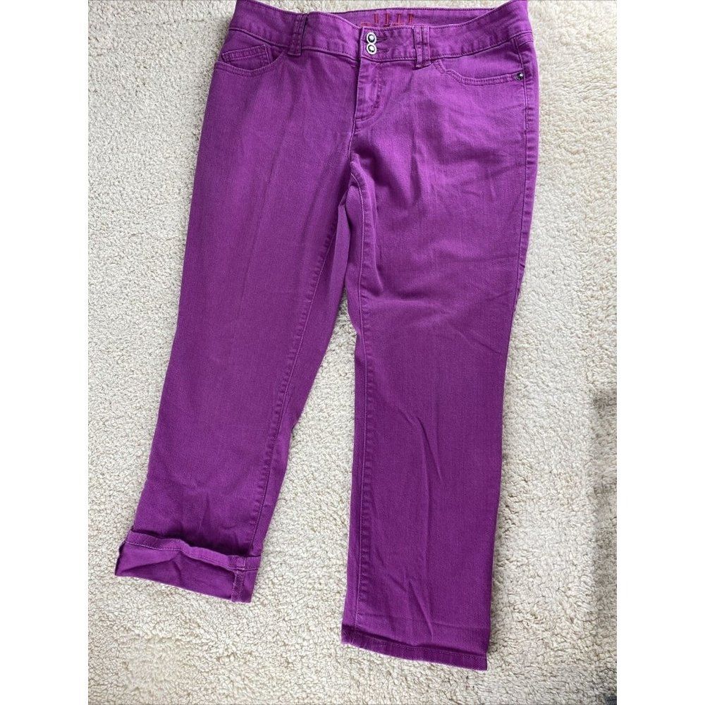 Elle Women's Sz 14 Pink Cotton Blend Skinny Stretch Jeans